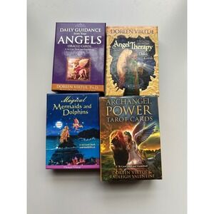 Doreen Virtue Oracle Tarot Card Bundle Angels Mermaids Dolphins Archangel Power